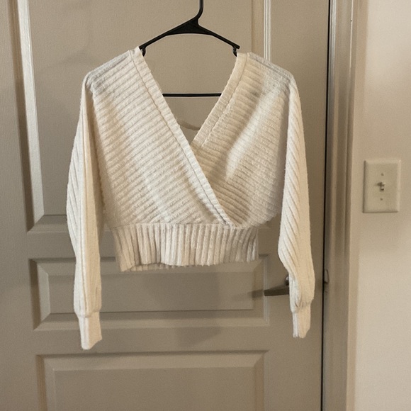 Windsor White Ribbed Knit Top - Picture 1 of 4